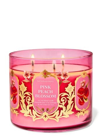 Pink Peach Blossom 3-Wick Candle เทียนหอม 3 ไส้