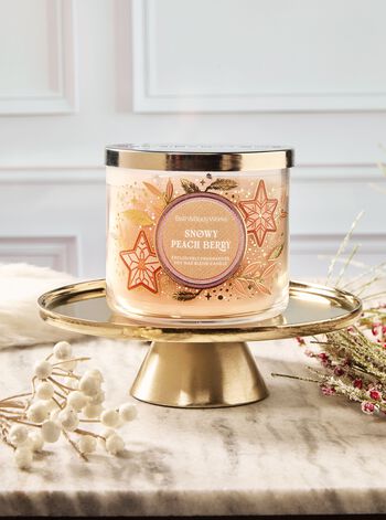 Snowy Peach Berry 3-Wick Candle เทียนหอม 3 ไส้