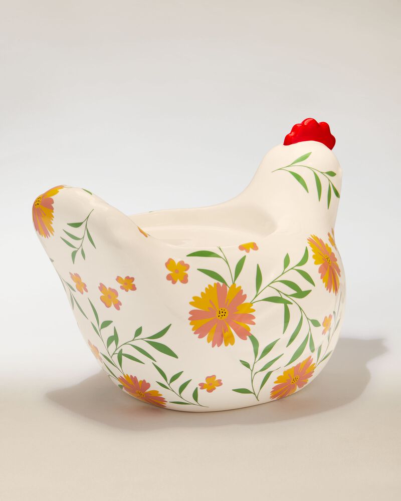Floral Chicken Pedestal 3-Wick Candle Holder ที่วางเทียนหอม 3 ไส้
