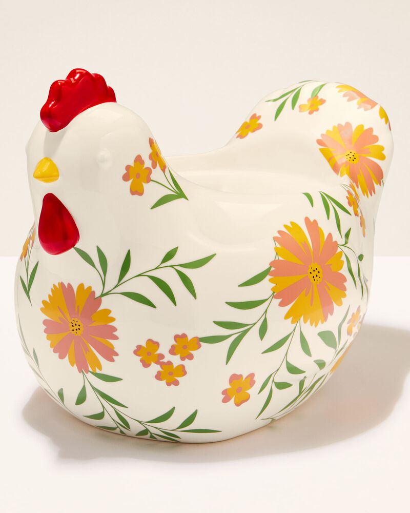 Floral Chicken Pedestal 3-Wick Candle Holder ที่วางเทียนหอม 3 ไส้