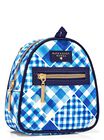 Blue Gingham Mini Backpack Cosmetic Bag image number null