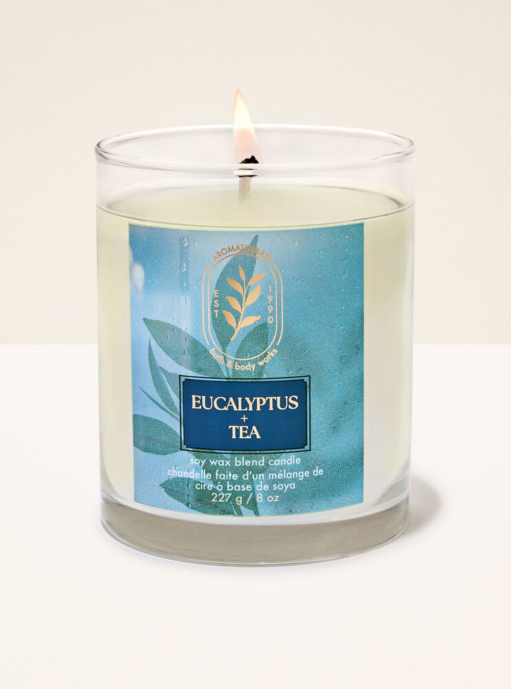 Eucalyptus + Tea Single Wick Candle เทียนหอม 1 ไส้