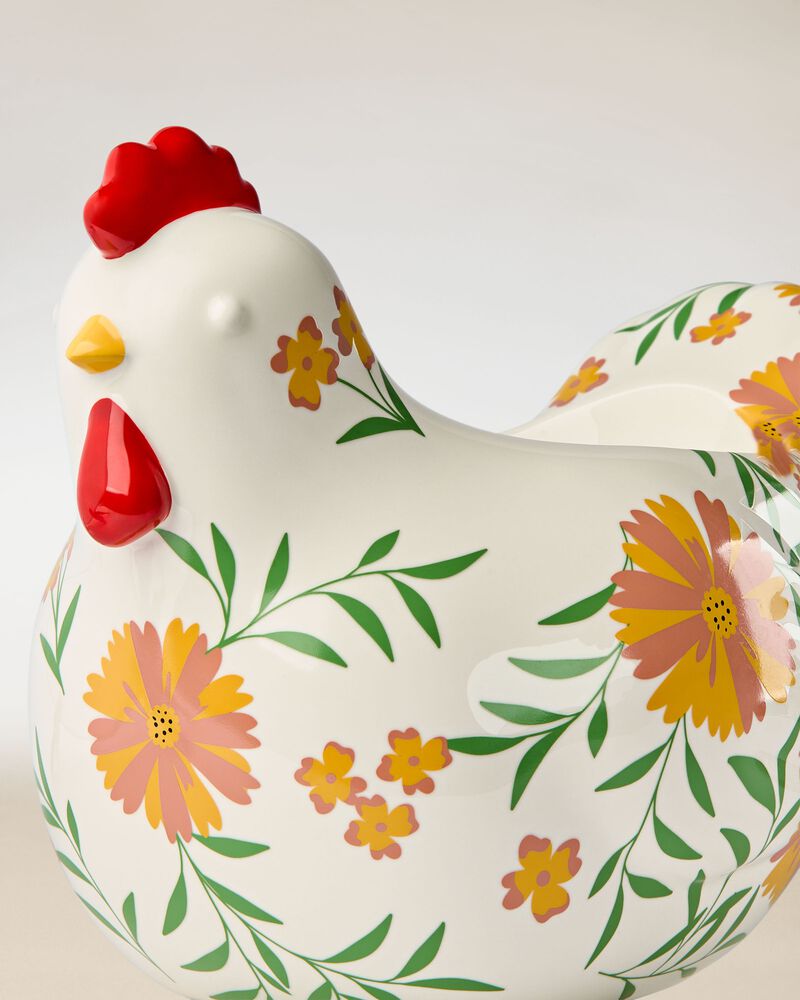 Floral Chicken Pedestal 3-Wick Candle Holder ที่วางเทียนหอม 3 ไส้