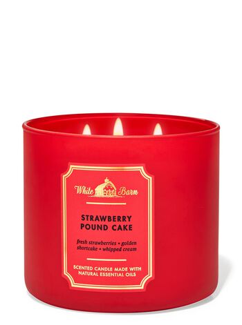 Strawberry Pound Cake 3-Wick Candle เทียนหอม 3 ไส้
