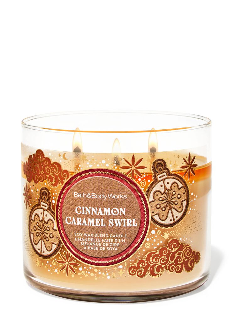 Cinnamon Caramel Swirl 3-Wick Candle เทียนหอม 3 ไส้