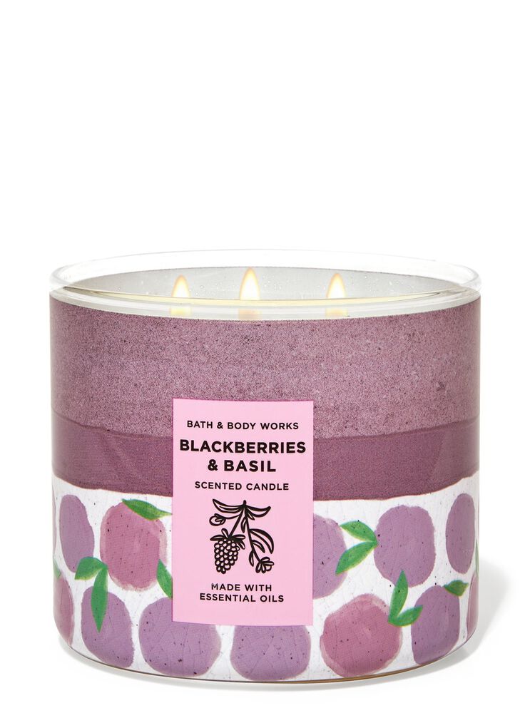Blackberries & Basil 3-Wick Candle เทียนหอม 3 ไส้
