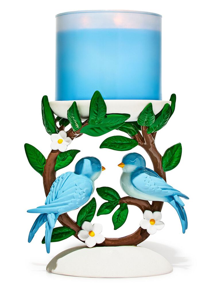 Birds on a Branch Pedestal 3-Wick Candle Holder ที่วางเทียนหอม 3 ไส้