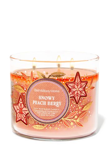 Snowy Peach Berry 3-Wick Candle เทียนหอม 3 ไส้