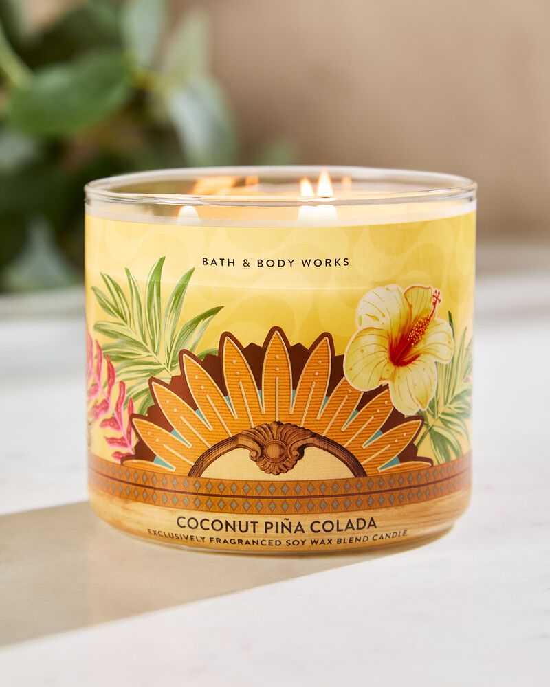 Coconut Pi&ntilde;a Colada 3-Wick Candle เทียนหอม 3 ไส้