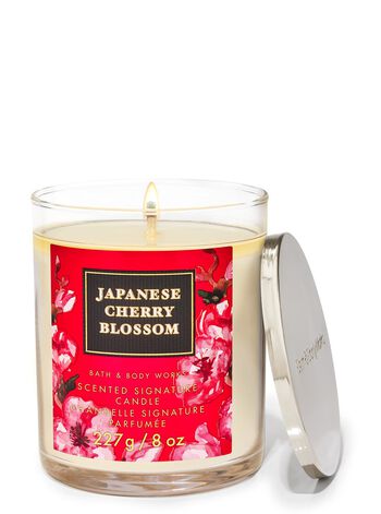 Japanese Cherry Blossom Signature Single Wick Candle เทียนหอม 1 ไส้
