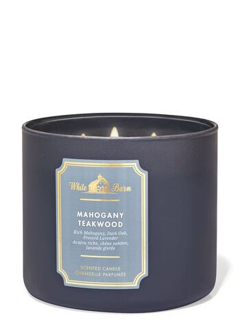 Mahogany Teakwood 3-Wick Candle เทียนหอม 3 ไส้